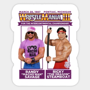 Macho Man Vs Steamboat Sticker